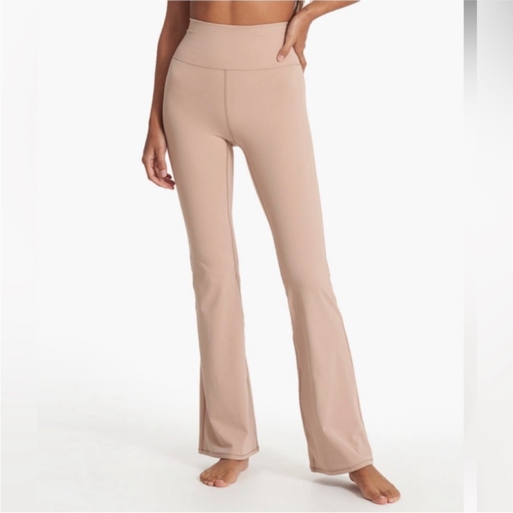 High-Waisted Tan Flare Leggings